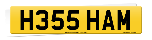 Registration number H355 HAM